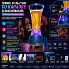 Turn Dozator Băuturi 3 în 1 cu Boxă Bluetooth 5.0, Karaoke, Microfon și Lumini LED RGB