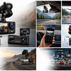 Cameră Auto DVR Duală Full HD 1080P cu Wi-Fi, Cameră Spate, Card 32GB, G-Sensor și Vedere Nocturnă