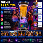 Turn Dozator Băuturi 3 în 1 cu Boxă Bluetooth 5.0, Karaoke, Microfon și Lumini LED RGB