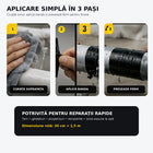 Banda Adezivă Reparatoare Flex Tape 1,5 m x 30 cm, Impermeabilă, pentru Etanșare și Reparații
