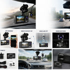 Cameră Auto DVR Duală Full HD 1080P cu Wi-Fi, Cameră Spate, Card 32GB, G-Sensor și Vedere Nocturnă