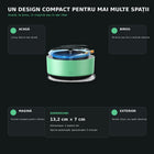 Scrumieră Electrică cu Aspirație Fum și Miros, Oprire Automată 5 Minute, Aromaterapie, 2xAA