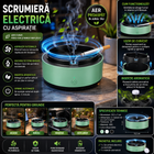 Scrumieră Electrică cu Aspirație Fum și Miros, Oprire Automată 5 Minute, Aromaterapie, 2xAA