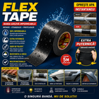 Banda Adezivă Reparatoare Flex Tape 1,5 m x 30 cm, Impermeabilă, pentru Etanșare și Reparații