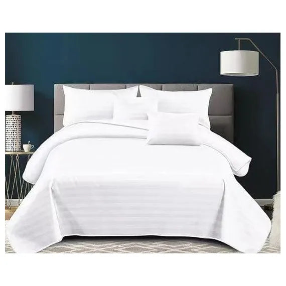 Lenjerie de Pat 4 Piese cu Cearșaf Elastic 180x200 cm, Damasc Egiptean, Uni, Culoare la Alegere