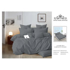Lenjerie de Pat 4 Piese cu Cearșaf Elastic 180x200 cm, Damasc Egiptean, Uni, Culoare la Alegere